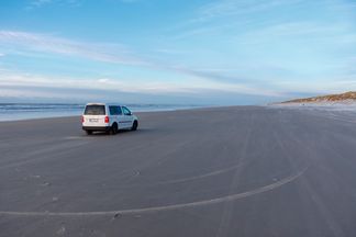Wide beach by the North Sea, Denmark